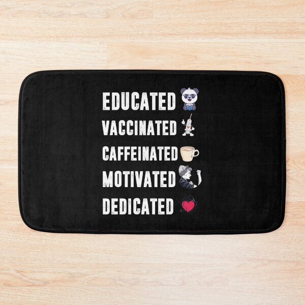 Item preview, Educated Vaccinated Caffeinated Dedicated , Funny Nurse Gift designed and sold by YourgiftShop.