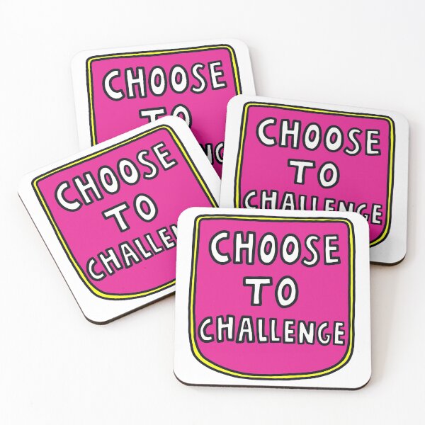 Item preview, FEMINISM FOR HUMANITY BADGE: Choose to Challenge Pink & Yellow designed and sold by cectimm.