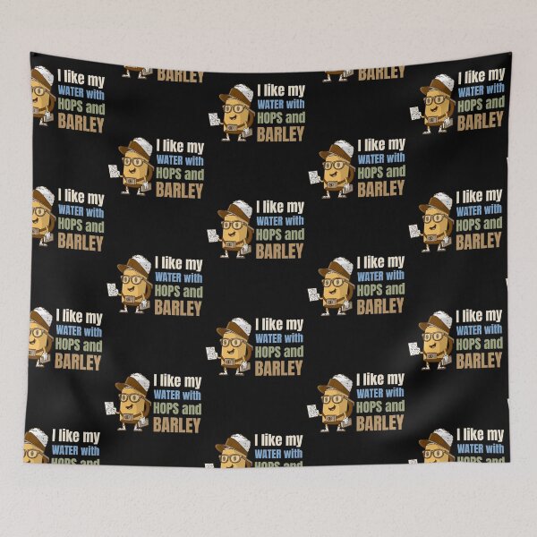Item preview, Funny Beer Saying Water With Hops And Barley designed and sold by Clothing-Guru.