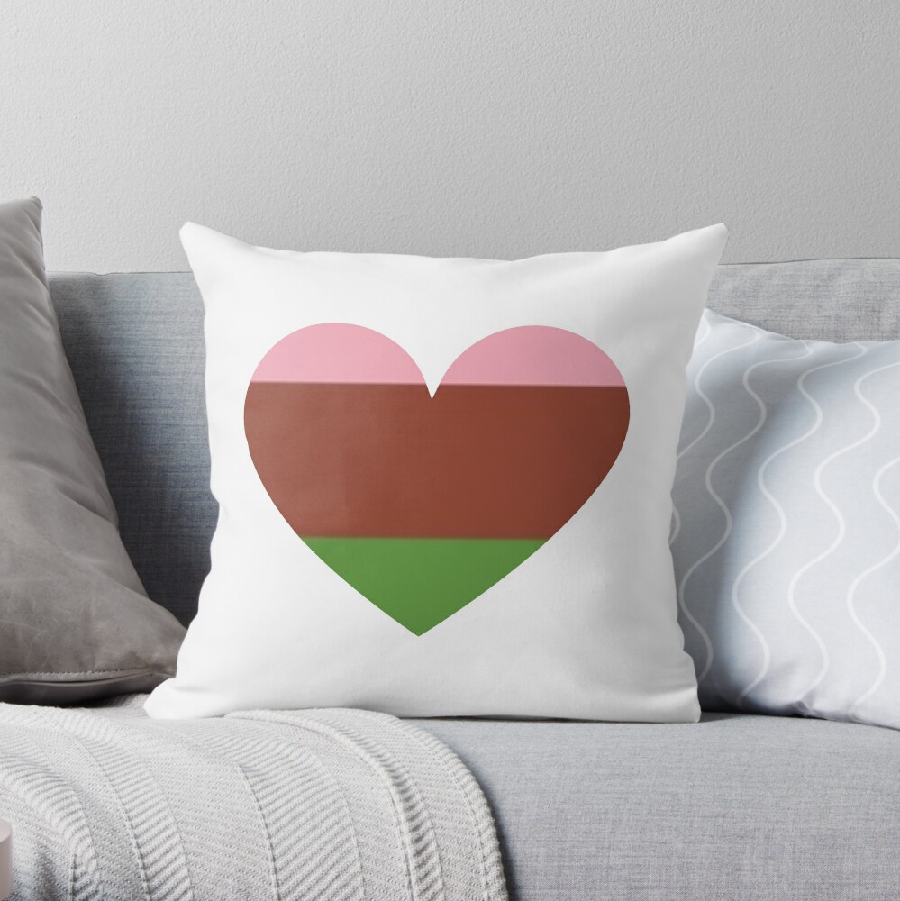 Pride Flag Heart Gynosexual Pride White Background Throw Pillow For Sale By Thesassypanda 9809