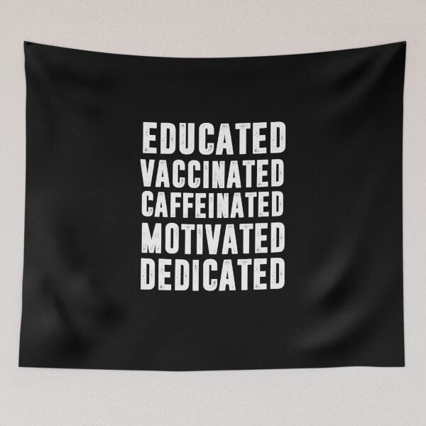 Item preview, vaccinated caffeinated motivated dedicated, Healthcare Workers gift designed and sold by YourgiftShop.