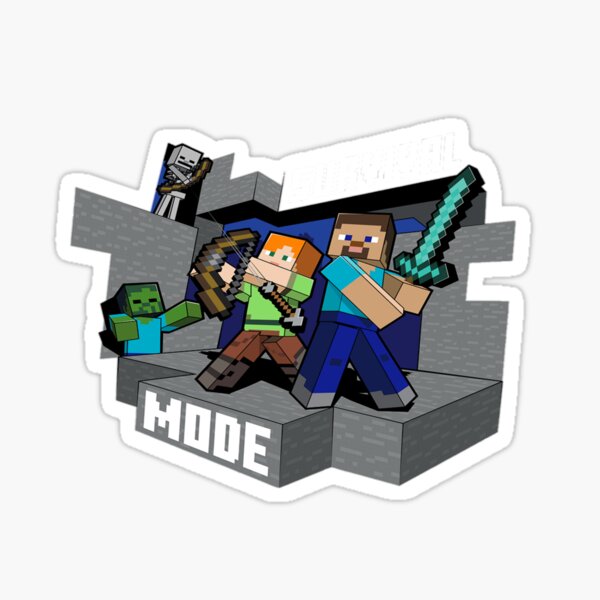 Minecraft survival mode . Sticker