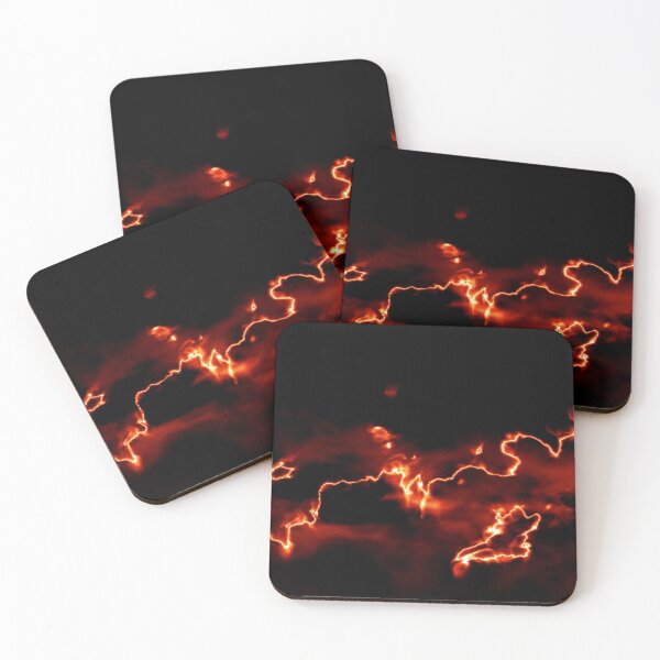 Item preview, abstract dark fire storm on a black background designed and sold by Orderposter.
