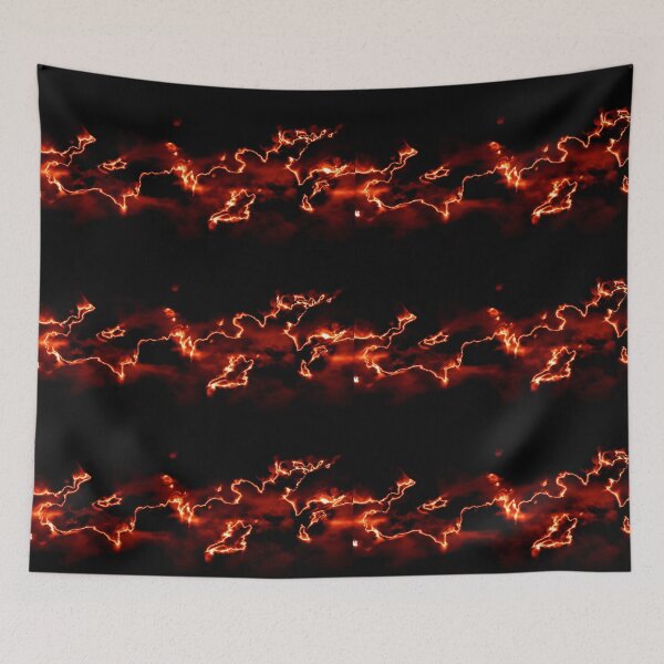 Item preview, abstract dark fire storm on a black background designed and sold by Orderposter.