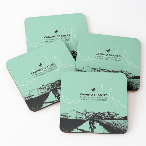Item preview, Camino De Santiago Francés Elevation Art - Green designed and sold by PilgrimageShop.