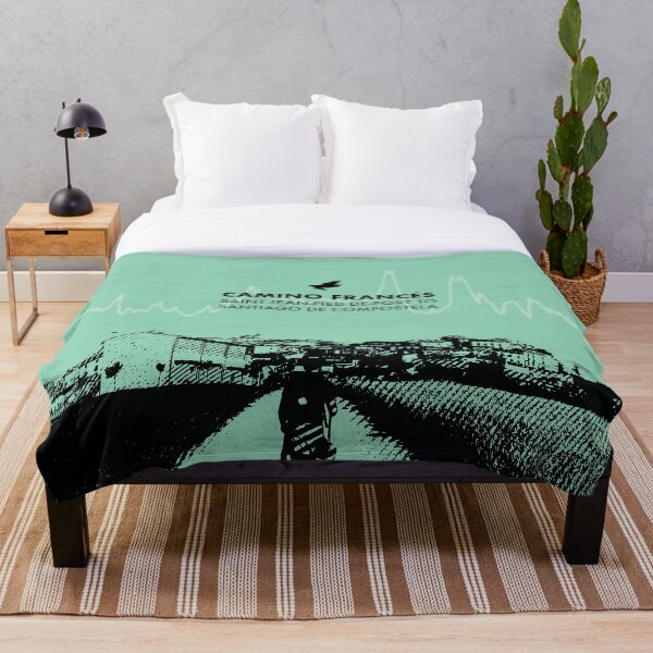 Item preview, Camino De Santiago Francés Elevation Art - Green designed and sold by PilgrimageShop.