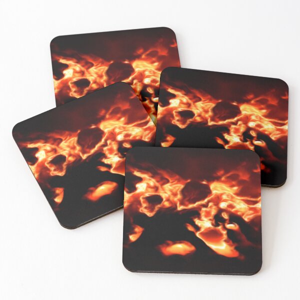 Item preview, abstract dark fire storm on a black background designed and sold by Orderposter.