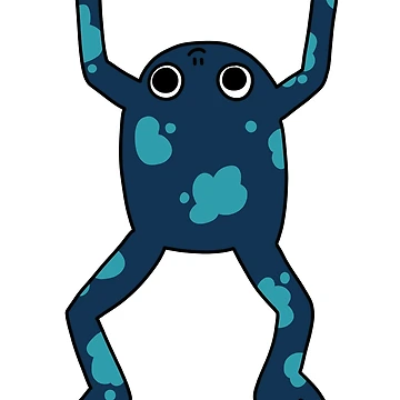 Artwork thumbnail, Cute Blue Frog by kitty froggo