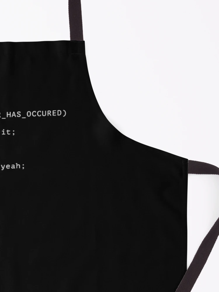 Thumbnail 3 of 6, Apron, Programmer Error Code designed and sold by BeRudeShop.