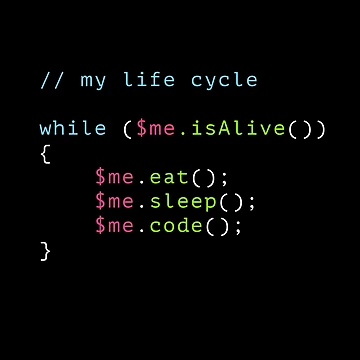 Artwork thumbnail, Programmer Life Cycle Code by BeRudeShop