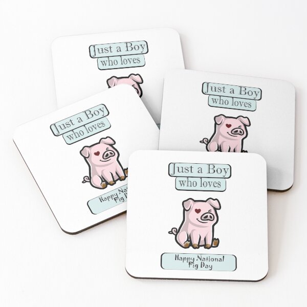 Item preview, Just a boy who loves pigs. Happy National Pig Day Cute  designed and sold by Sarcásmica Neti.