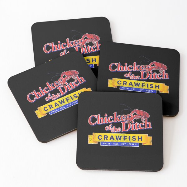 Item preview, Chicken of the Ditch Crawfish Boil Pinch Peel Eat Repeat Vintage Retro Look designed and sold by UglyPelican.