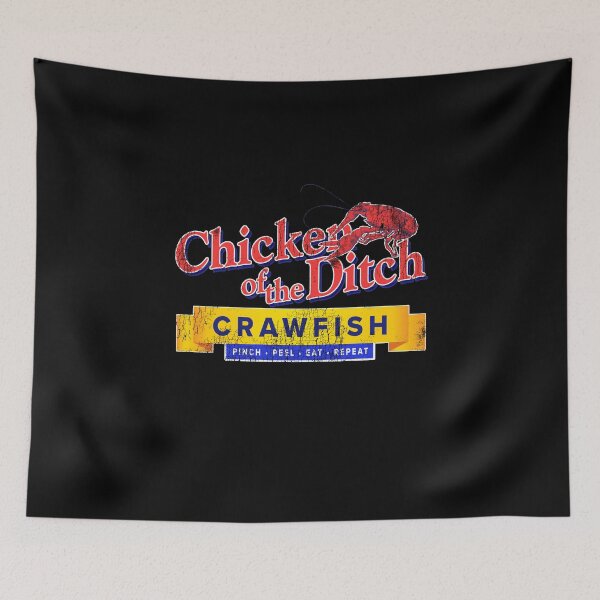 Item preview, Chicken of the Ditch Crawfish Boil Pinch Peel Eat Repeat Vintage Retro Look designed and sold by UglyPelican.