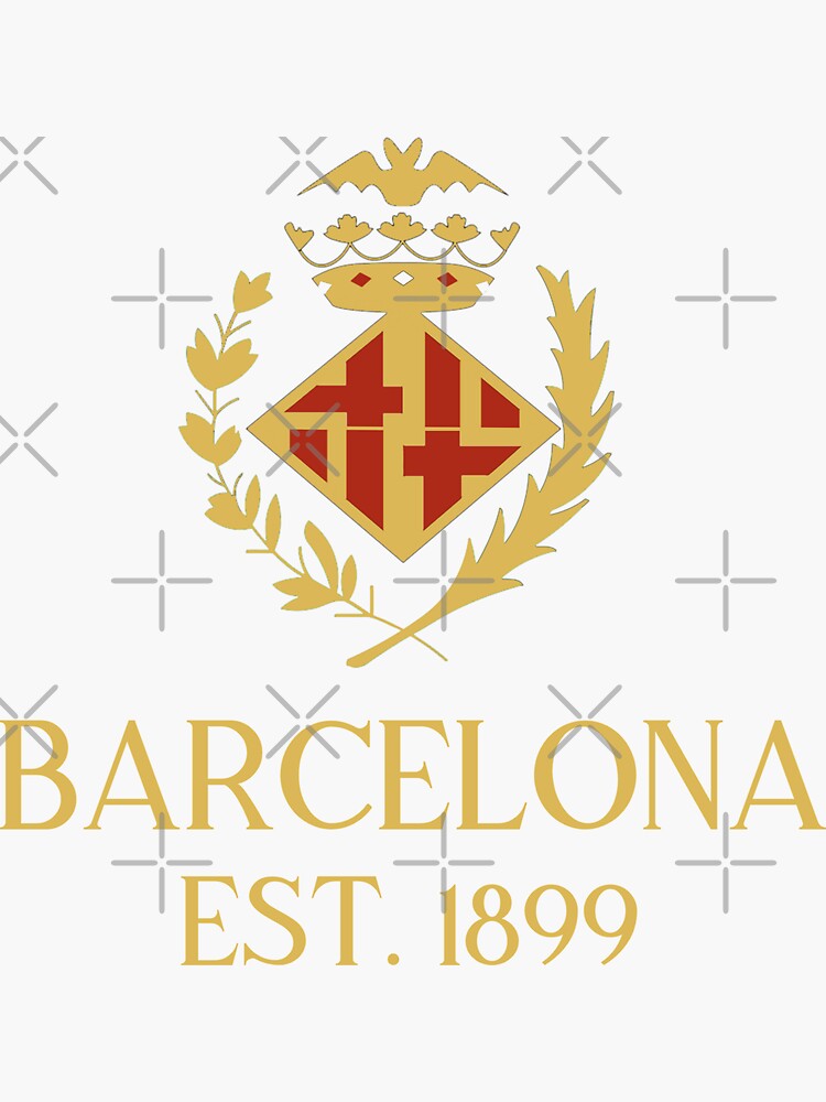 FC Barcelona ステッカーセット 1899 FC Barcelona Official Licensed Royal Blue Logo Crest 1899 Jersey