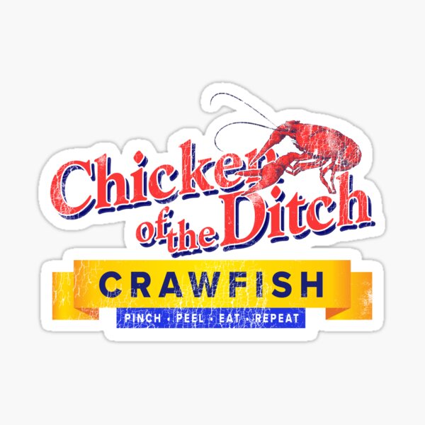 Item preview, Chicken of the Ditch Crawfish Boil Pinch Peel Eat Repeat Vintage Retro Look designed and sold by UglyPelican.