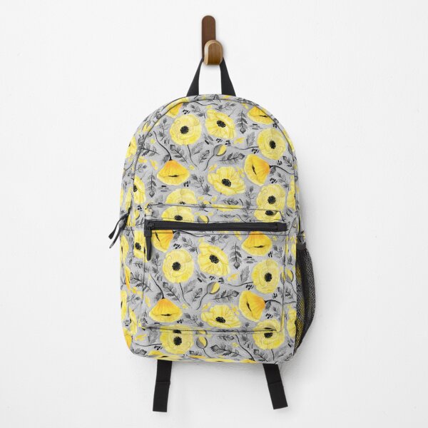Item preview, Butter Yellow Poppies on Pearl River Grey designed and sold by Tangerine-Tane.