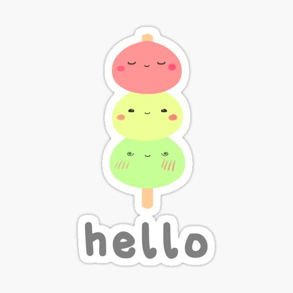 Pink Sticker Japanese Sticker Waterproof Kuma Sticker Hanami Dango ...