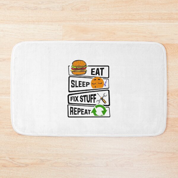 Item preview, Eat Sleep Fix Stuff Repeat Funny illustration Gift designed and sold by KO-Design.