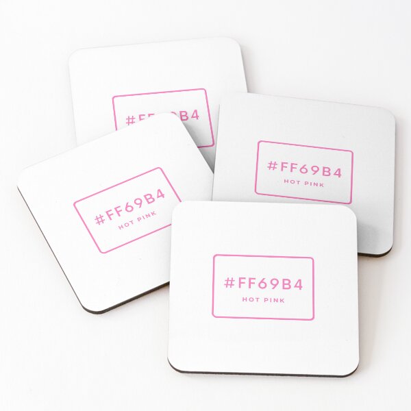 Item preview, Hot Pink Hex Code Color #FF69B4 designed and sold by MinimalSketches.