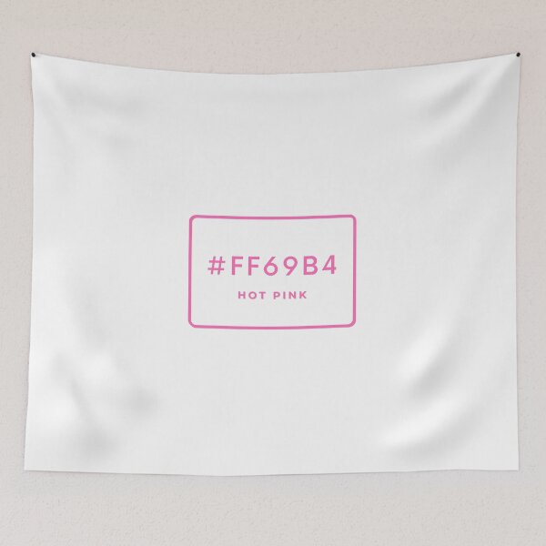 Item preview, Hot Pink Hex Code Color #FF69B4 designed and sold by MinimalSketches.