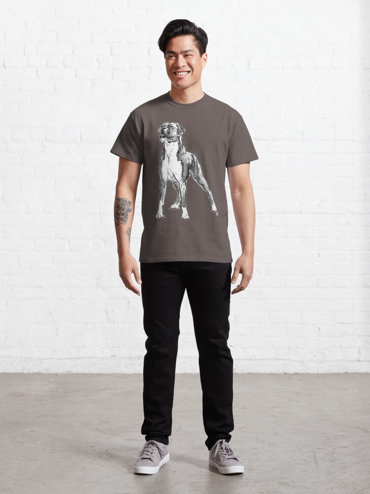 Alternate view of Boxer Dog Drawing Classic T-Shirt