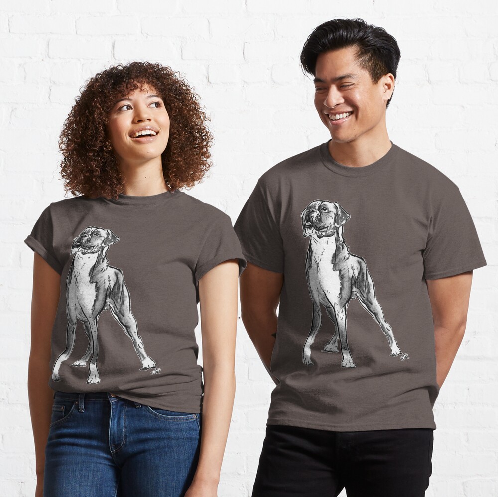 Boxer Dog Drawing Classic T-Shirt