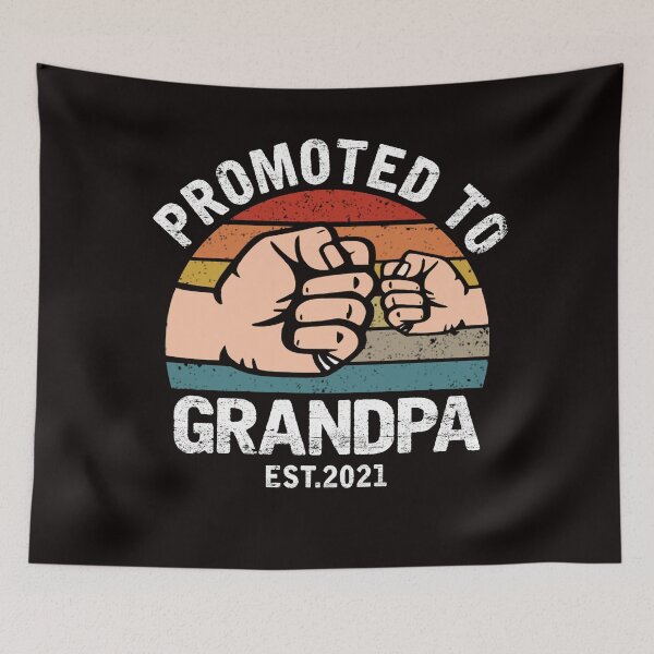 Item preview, Promoted to grandpa retro new grandfather gift  designed and sold by Majesticoo.