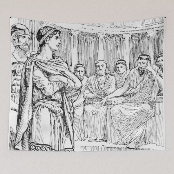 Item preview, Agis of Sparta Sentence Ancient Greece pen work designed and sold by ClassicalGreece.