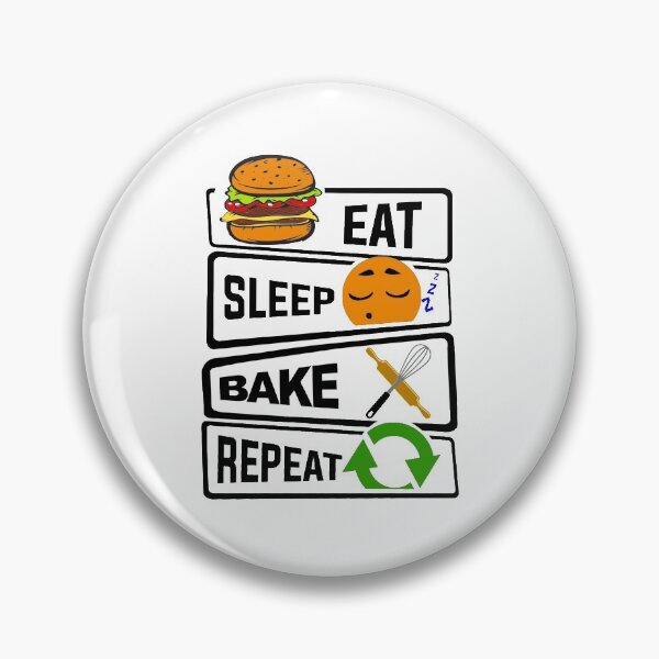 Artikelvorschau, Eat Sleep Bake Repeat Lustiges Illustrationsgeschenk entworfen und verkauft von KO-Design.
