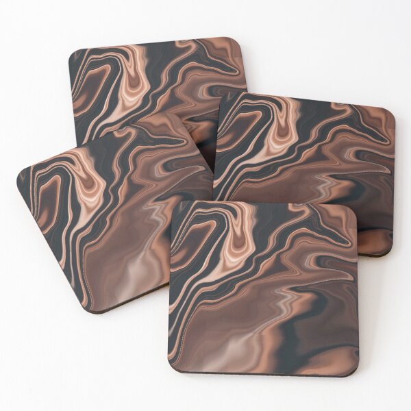 Item preview, Marble Liquid Art Painting Pattern Black ,Brown And White designed and sold by LuxuryPrints.