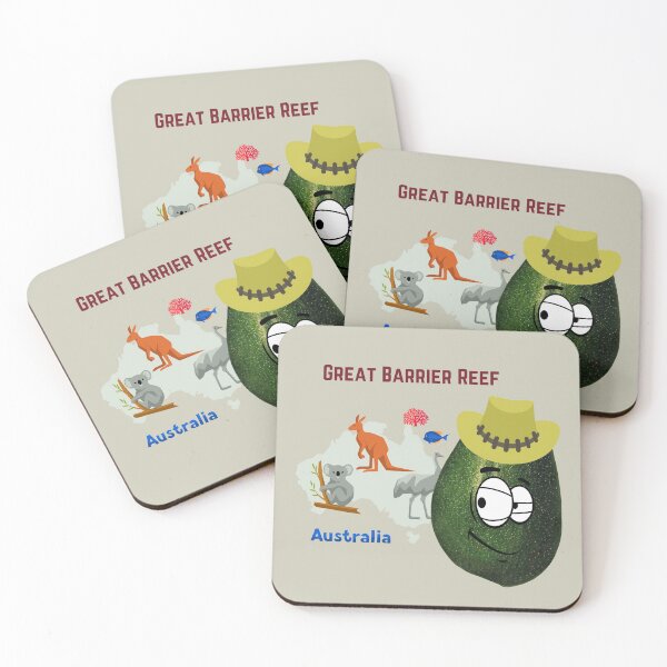 Item preview,  Scared Angry Avocado Travel Around The World - Great Barrier Reef - Vegan Vegetarian Funny  designed and sold by ezele.