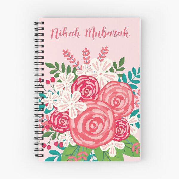 Item preview, Nikah Mubarak, Floral Illustration With Roses And Flowers Wedding designed and sold by agoodworddesign.