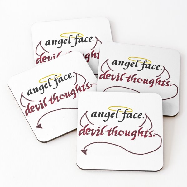 Item preview, Angel face, devil thoughts!! designed and sold by TheLuckyBadger.