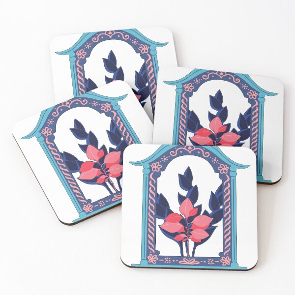 Item preview, Colorful leaves with artsy window designed and sold by Doucheka.