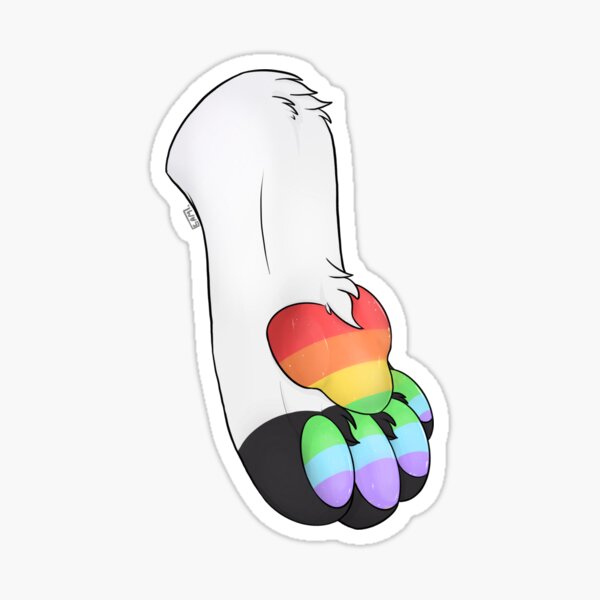 Vista previa del artículo con la obra «Orgullo LGBT pata», diseñado y vendido por GalacticPaw.