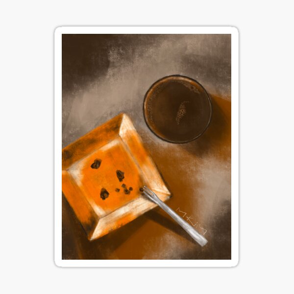 [ Cake over coffee? / 커피보다 케익? ] Sticker