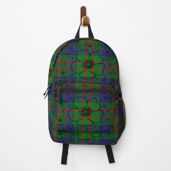Item preview, Tartan Plaid with Black Flowers designed and sold by AlteredAtelier.