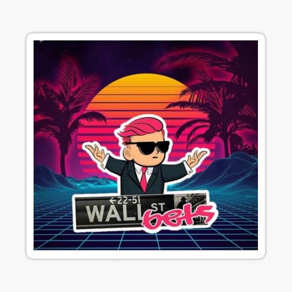 Item preview, WallstreetBets the pink sticker designed and sold by Drawartista.