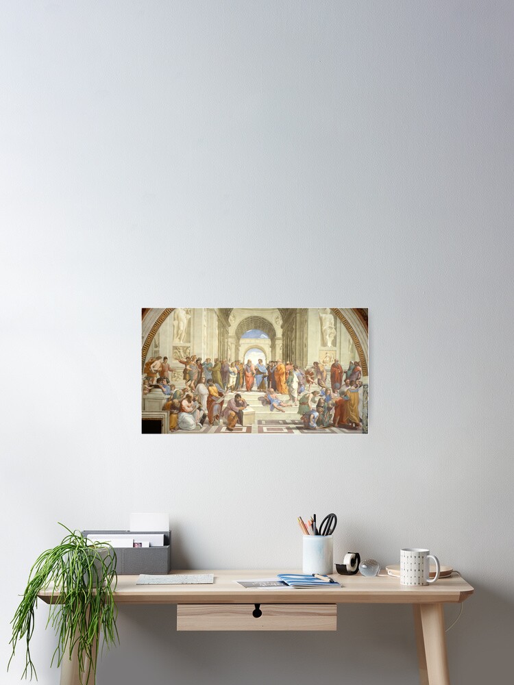 The Ancient Greek School of Athens Philosophers Raphael Poster