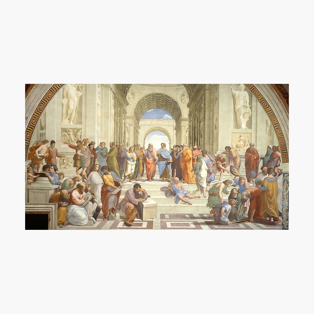 The Ancient Greek School of Athens Philosophers Raphael Poster