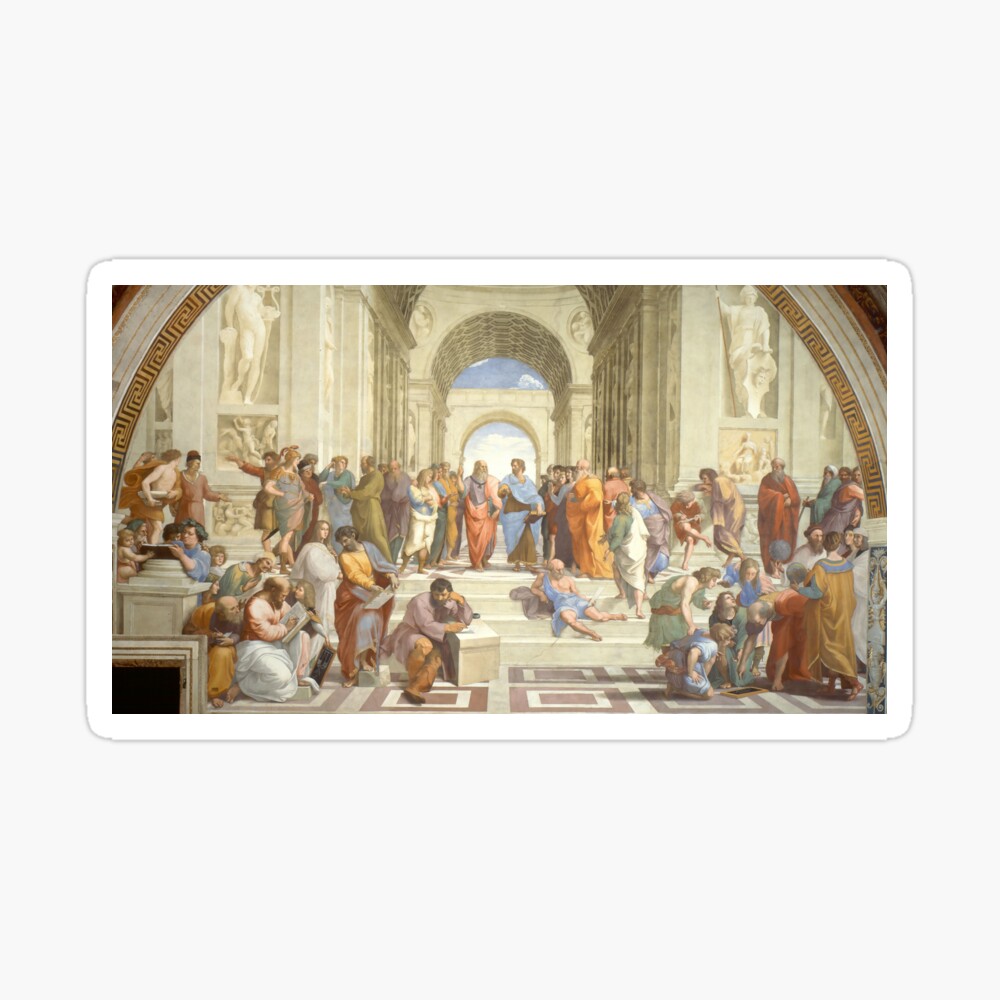 The Ancient Greek School of Athens Philosophers Raphael Poster