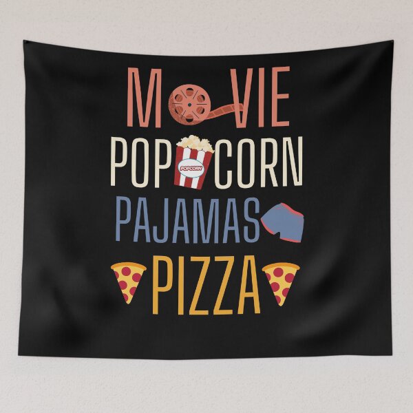Item preview, Movie Popcorn Pajamas Pizza designed and sold by arteesy.