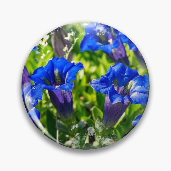 Item preview, Gentian Blue Flower Photography with Digital Art designed and sold by OByD.