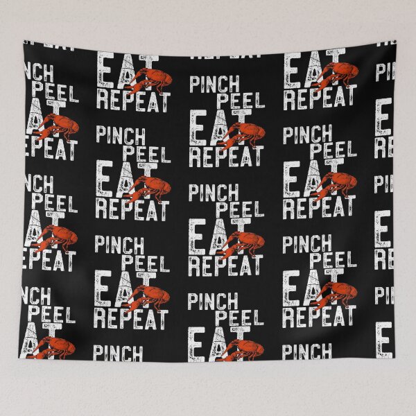 Item preview, Pinch Peel Eat Repeat Louisiana Crawfish Lover  designed and sold by UglyPelican.