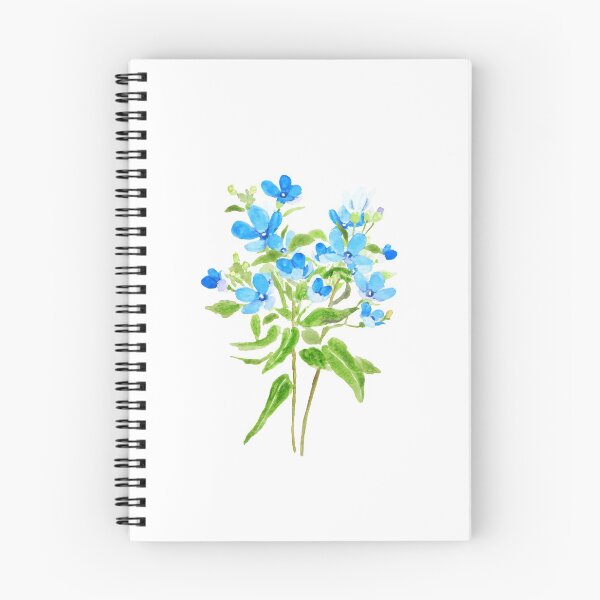 Item preview, florecitas azules pintadas a mano 2021 designed and sold by SelenePaintings .