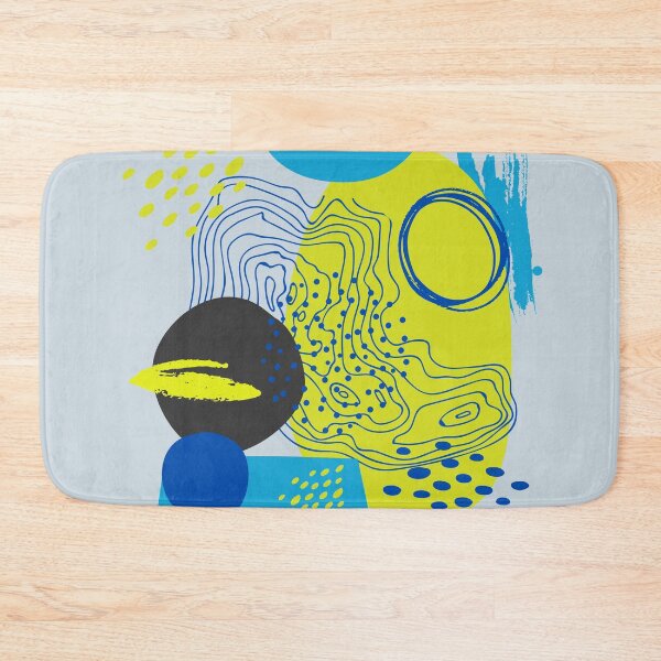 Item preview, Blue form Chaos abstract Japandi style 2021 designed and sold by dreamofdenim.