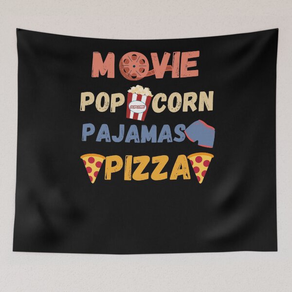 Item preview, Movie Popcorn Pajamas Pizza designed and sold by arteesy.