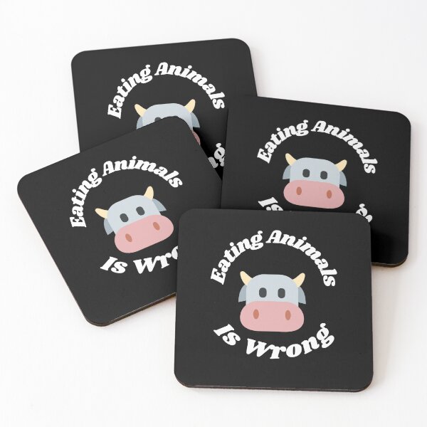 Item preview, Eating Animals is Wrong Cute Cow Design designed and sold by Pumpkin-Prints.