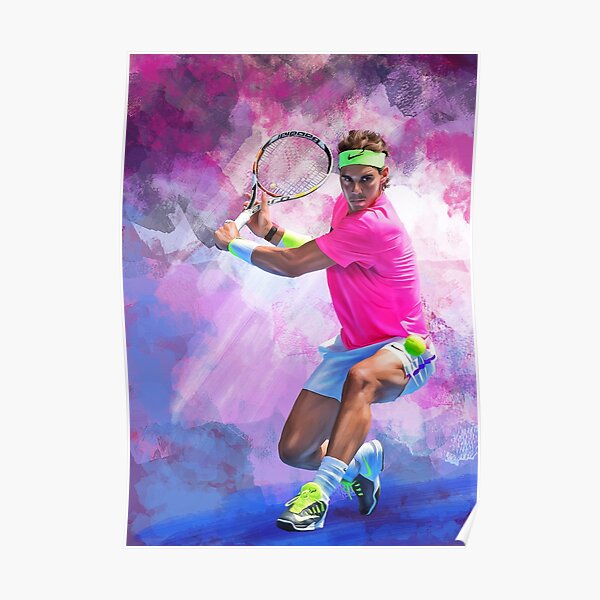 Rafael Nadal à l'Open d'Australie. Affiche d'art numérique. Cadeau d'art de fan de tennis et de Rafa. Poster