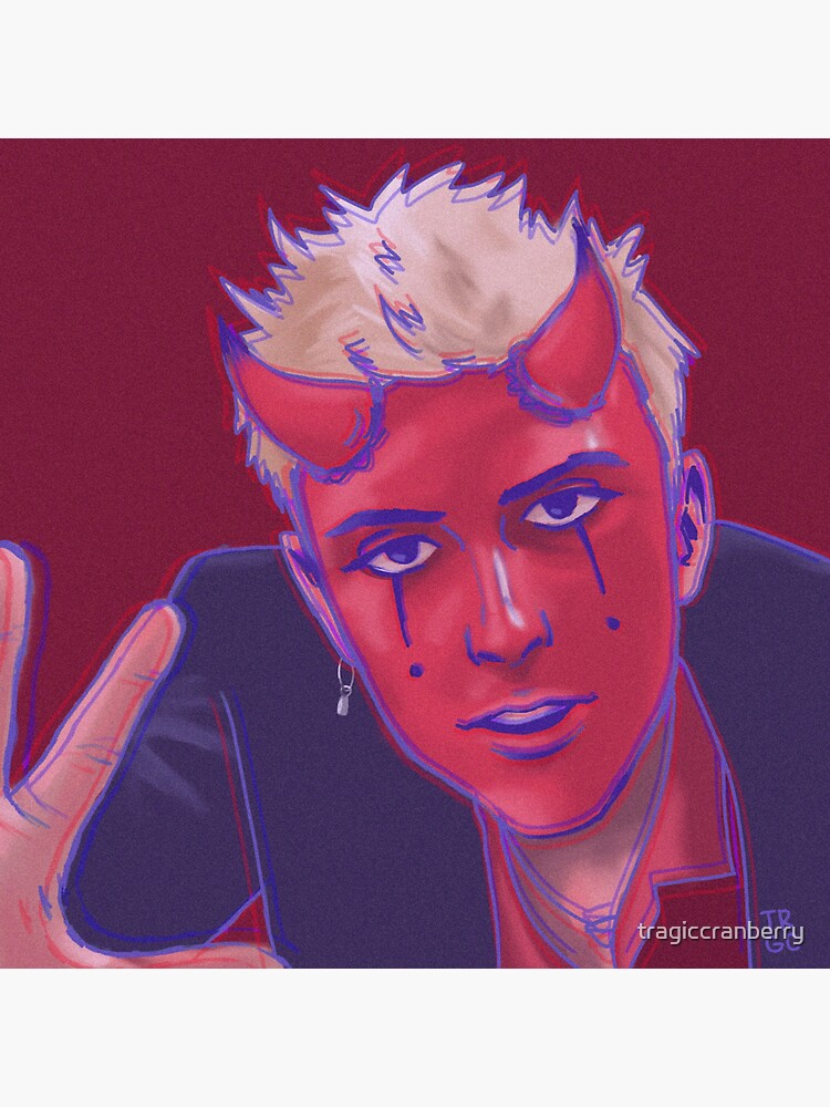 "Fletcher shears the garden band drawing" Sticker by tragiccranberry